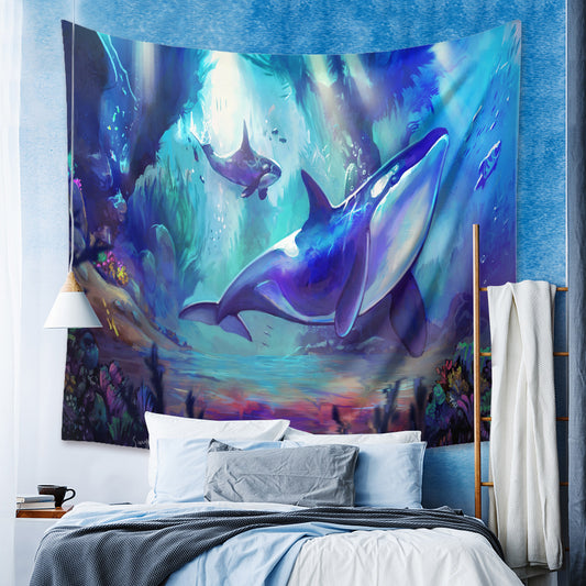 Ocean tapestry wall hanging bedroom home decor